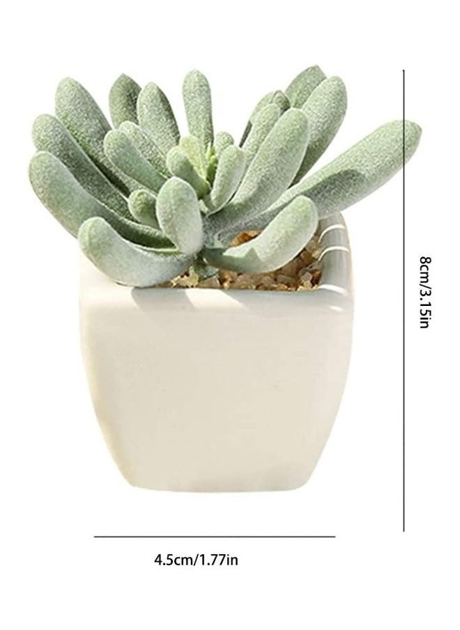 Artificial Plant With Pot Green/White