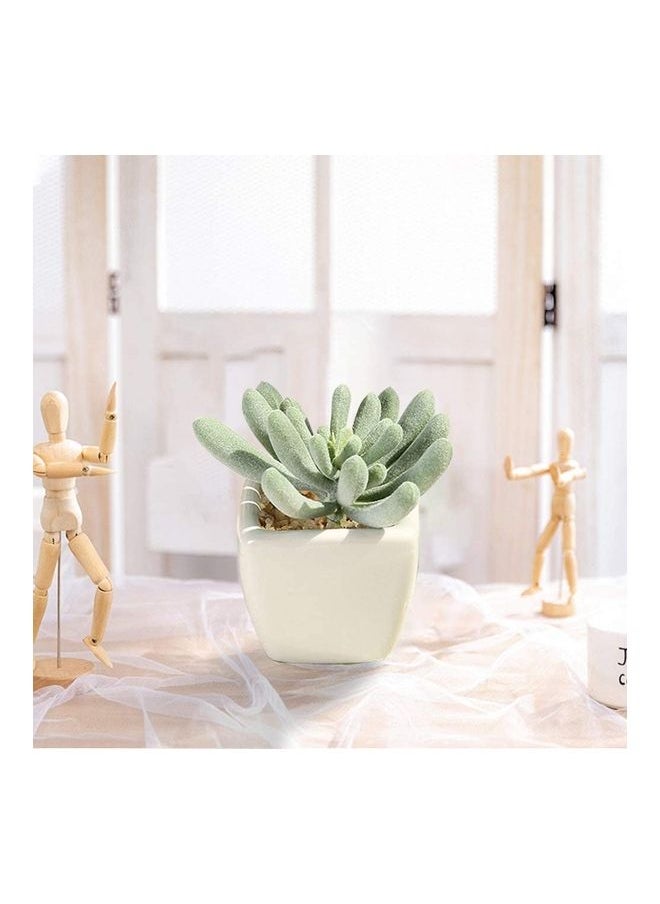 Artificial Plant With Pot Green/White