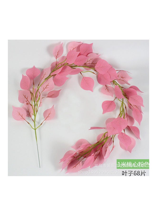 Artificial Hanging Leaf Vine Pink 1meter