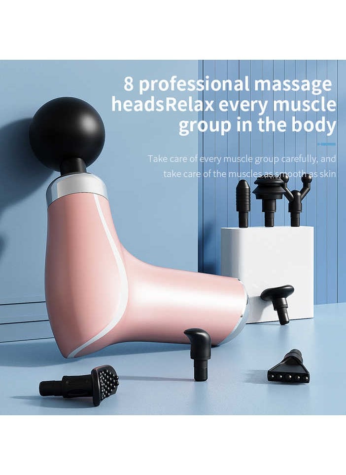 8 Adjustable Heads 25W Vibration Muscle Massage Gun with 3 Modes Lighting