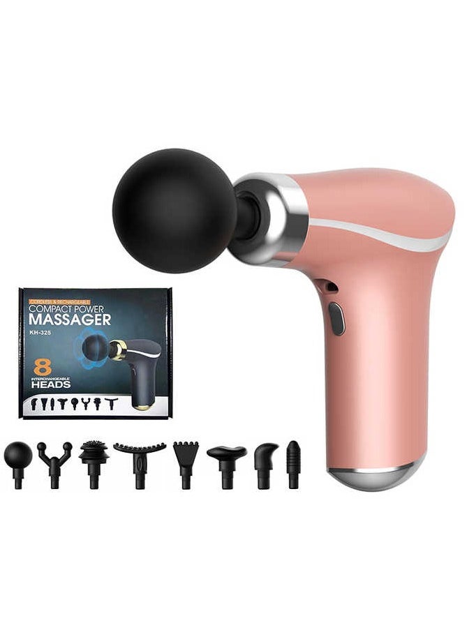 8 Adjustable Heads 25W Vibration Muscle Massage Gun with 3 Modes Lighting