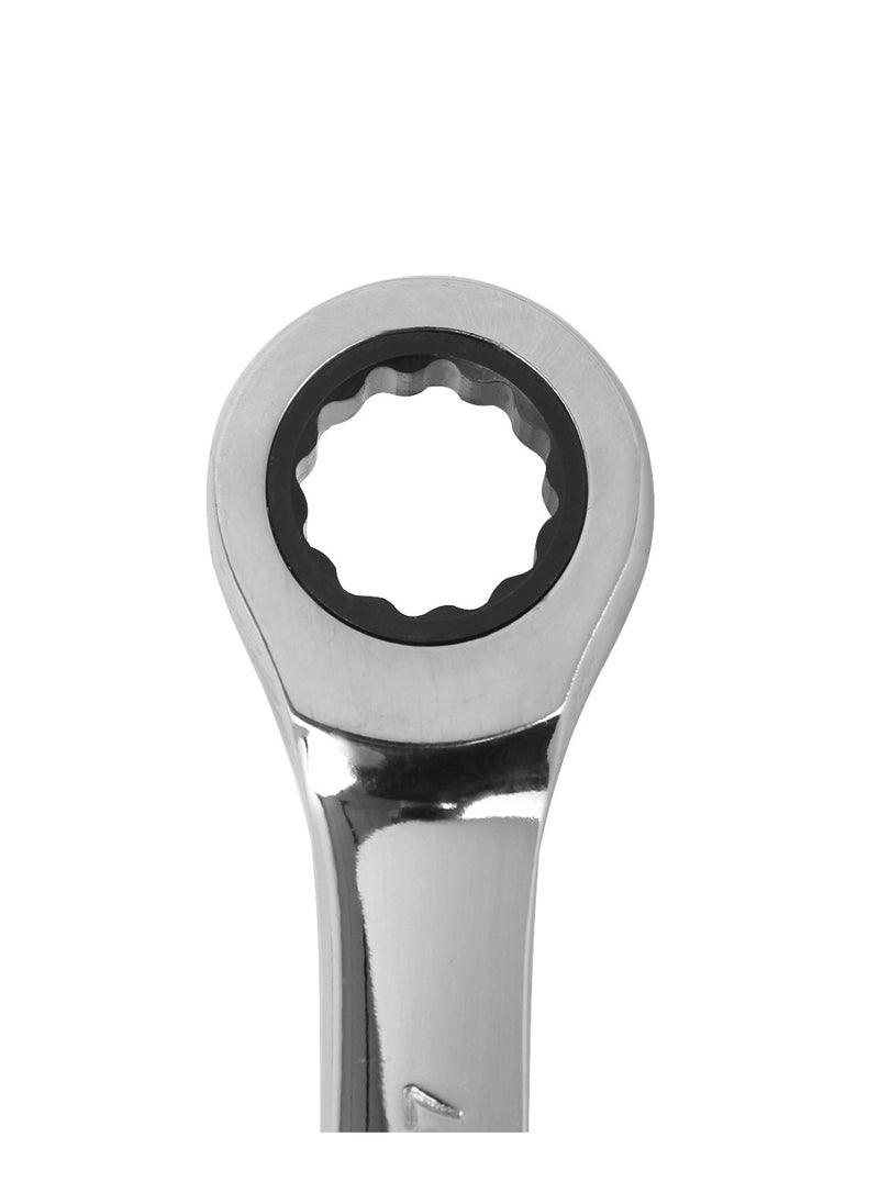 24-Piece Ratchet Combination Spanner Wrench Set - Metric & SAE, Durable Chrome Finish, Precision Tool Kit with Storage