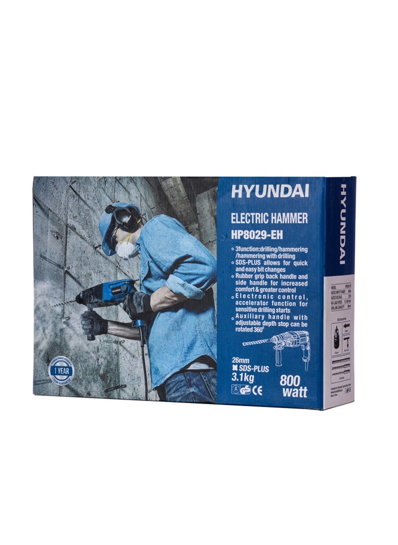 ROTARY HAMMER HYUNDAI HP8029 26MM(DRE) 800W