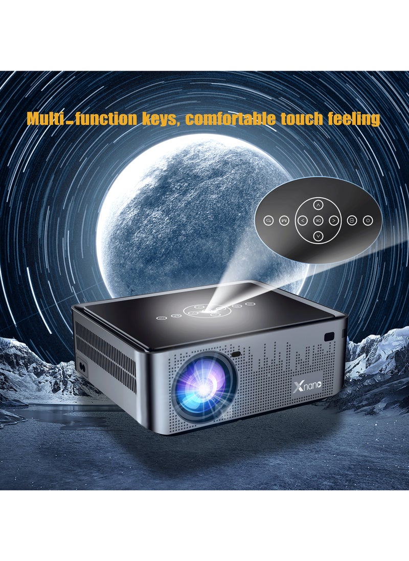 Classic Projector X1 Pro Full HD 5G Smart Projector 8K 1080P Resolution 12000 Lumens Dual Band WiFi Auto Focus Keystone correction Dual Stereo Speakers Dolby Digital Grey