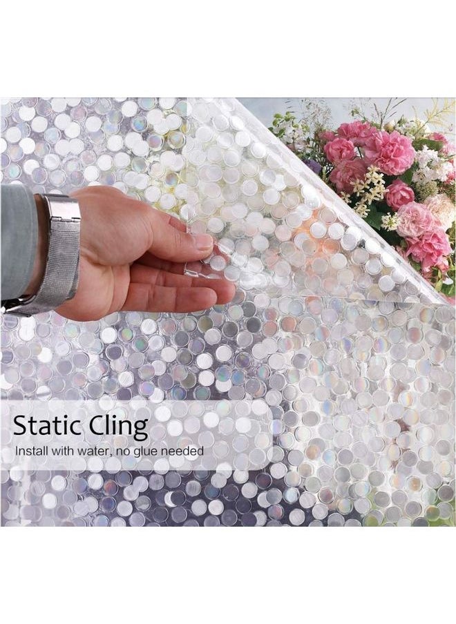 Glue Static Decorative Window Film Clear/White 30x100cm