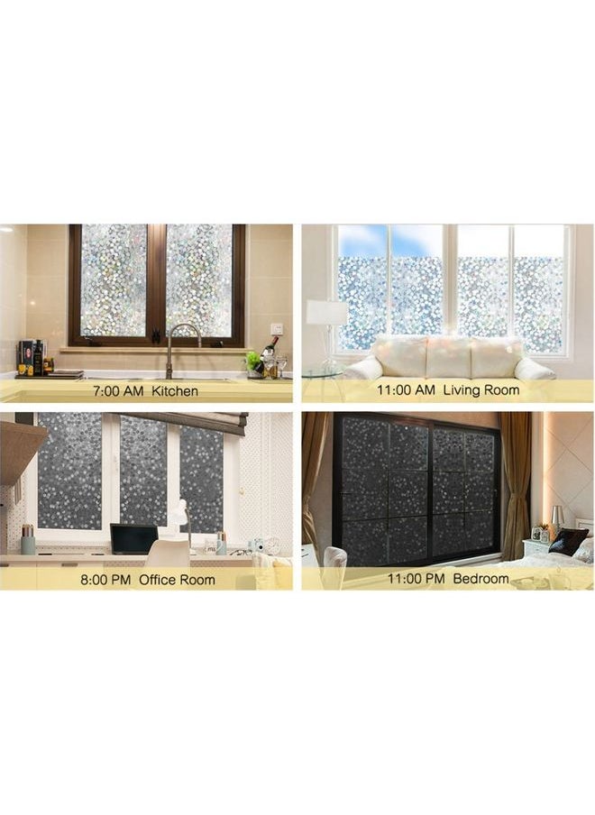 Glue Static Decorative Window Film Clear/White 30x100cm