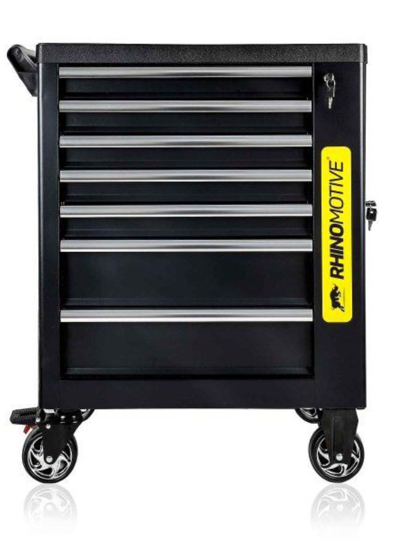 Tools Trolley With 7 Ball bearing sliding drawers with a weight capacity of 20kg Total Weight capacity of 150 kg Scratch Resistant