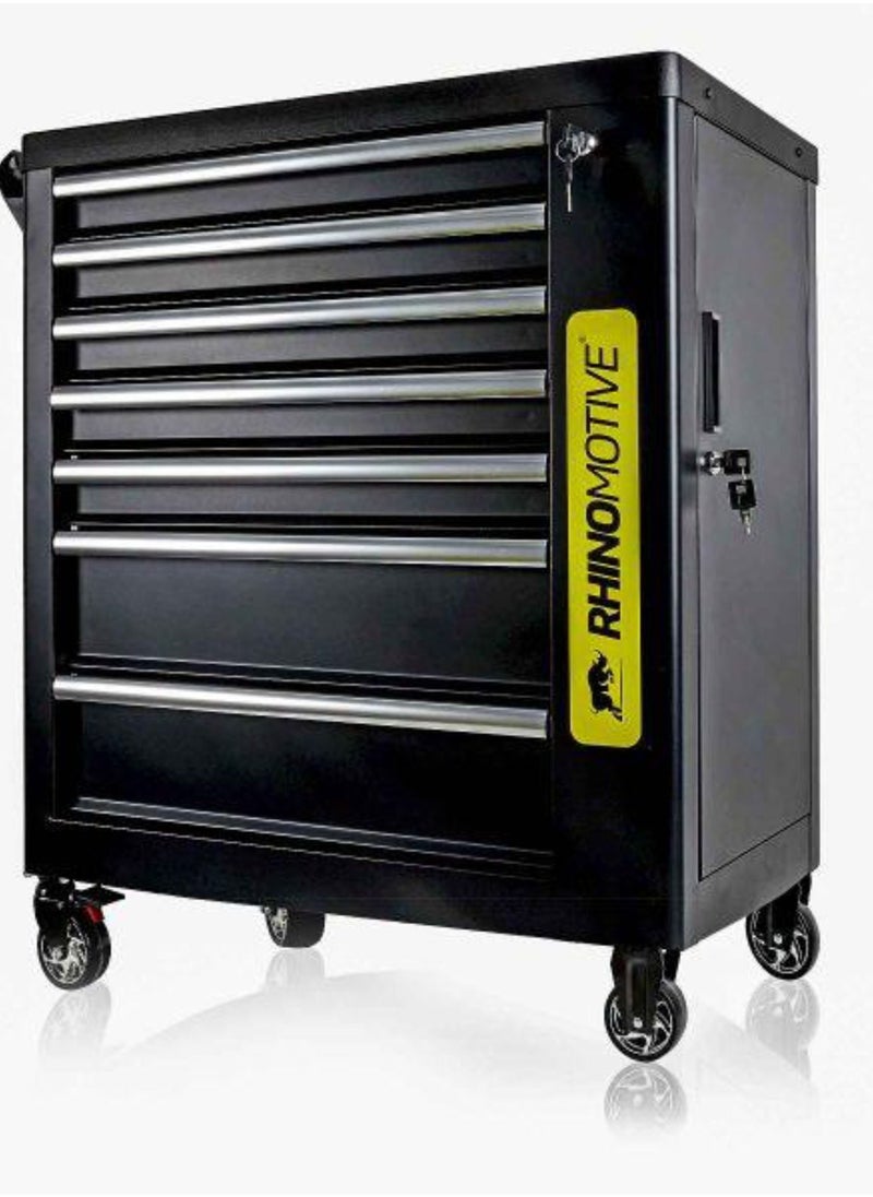 Tools Trolley With 7 Ball bearing sliding drawers with a weight capacity of 20kg Total Weight capacity of 150 kg Scratch Resistant