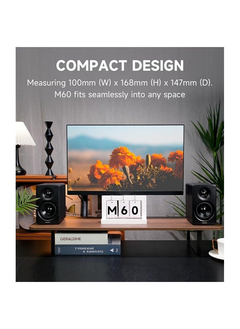 Edifier M60 Multimedia Speaker Bluetooth 5.3, 66W RMS, Hi-Res Audio & Hi-Res Wireless Audio, LDAC,3