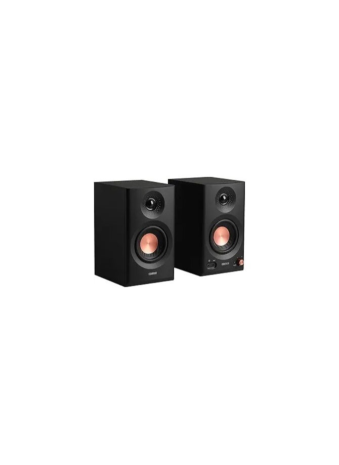 Edifier MR3 Powered Studio Monitor Speakers, Hi-Res Audio Certified Bluetooth V5.4 Active Bookshelf Speakers, 2.0 Computer Speaker with Headphone Output RCA AUX Balanced TRS Input - Black (Pair)