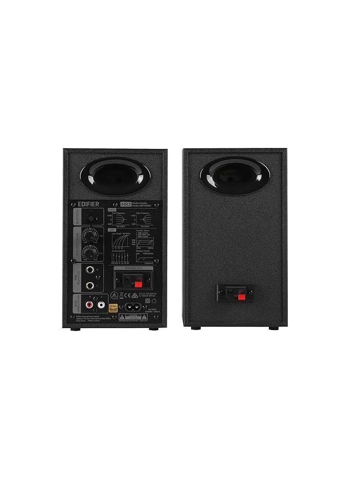 Edifier MR3 Powered Studio Monitor Speakers, Hi-Res Audio Certified Bluetooth V5.4 Active Bookshelf Speakers, 2.0 Computer Speaker with Headphone Output RCA AUX Balanced TRS Input - Black (Pair)