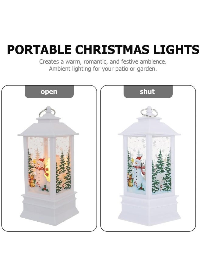 3pc Decorative Lamp Christmas Lantern Portable Christmas Lights Lantern Decoration Xmas Lantern