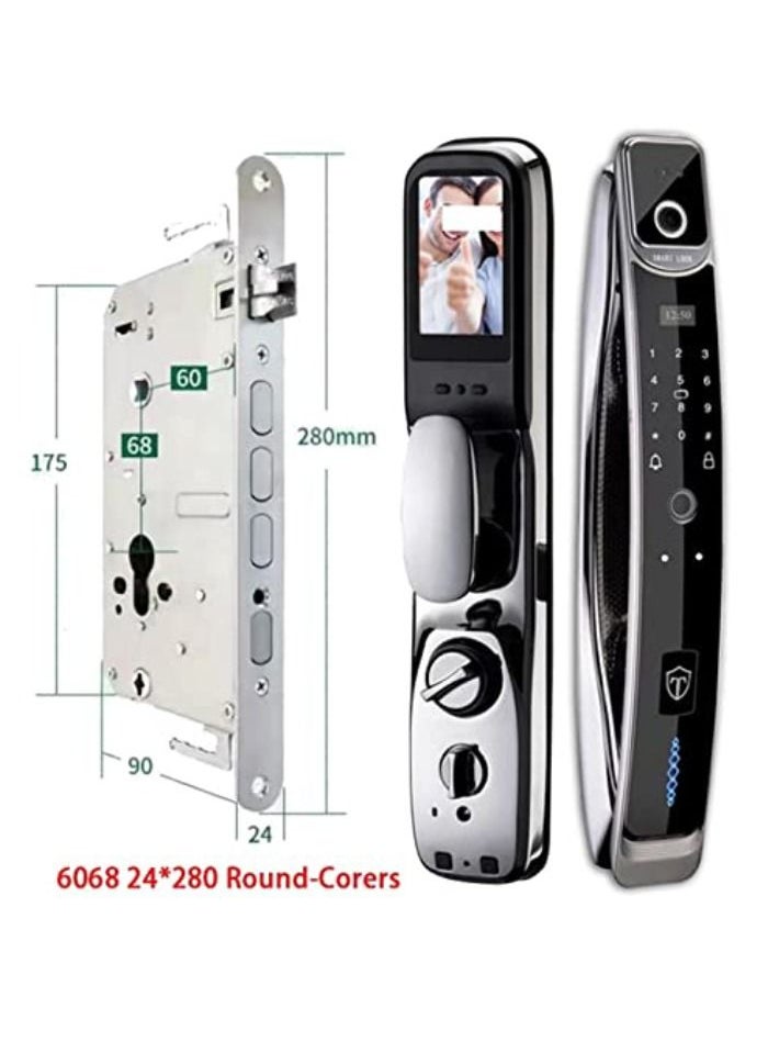 3D Face Real-time Intercom Smart Door Lock Security Face Camera Intelligent Fingerprint Password Biometric Electronic Key Unlock