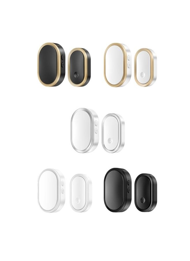 CACAZI A99 Home Smart Remote Control Doorbell Elderly Pager, Style:UK Plug(White)