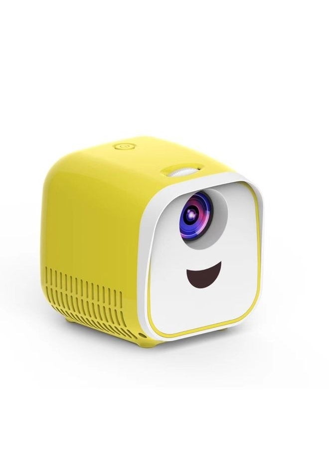 L1 Children Projector Mini LED Portable Home Speaker Projector, AU Plug(Yellow)