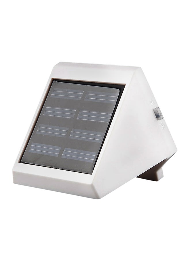 4-LED Solar Deck Light Solar Stairs Lamp White