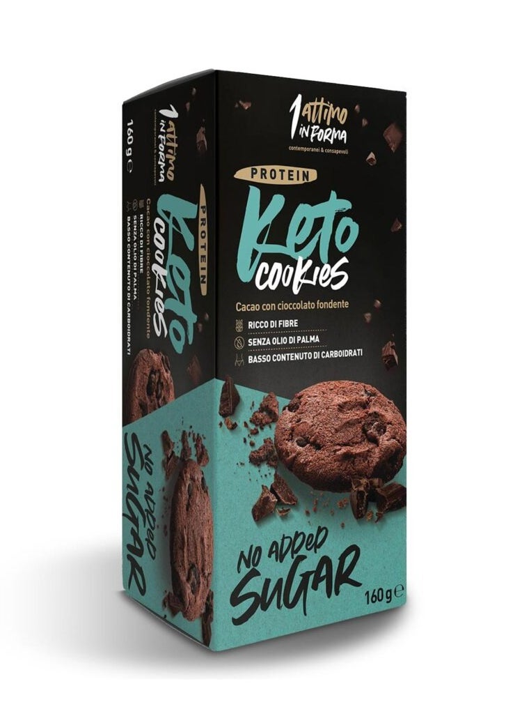 Keto Cocoa Cookies with Dark Chocolate | 14% Protein, Low Carb, High Fiber – 160gm