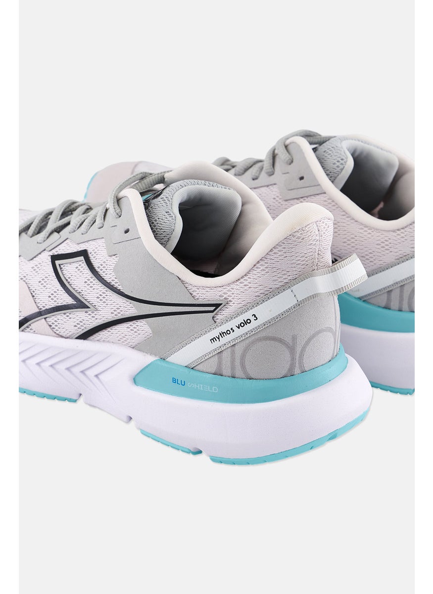 Women Lace Up Training Shoes, Silver