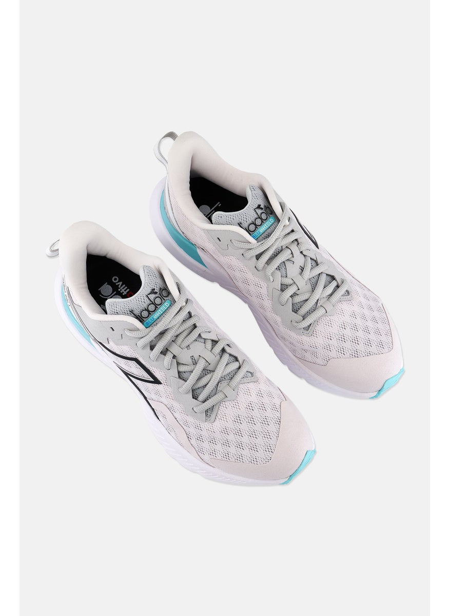 Women Lace Up Training Shoes, Silver