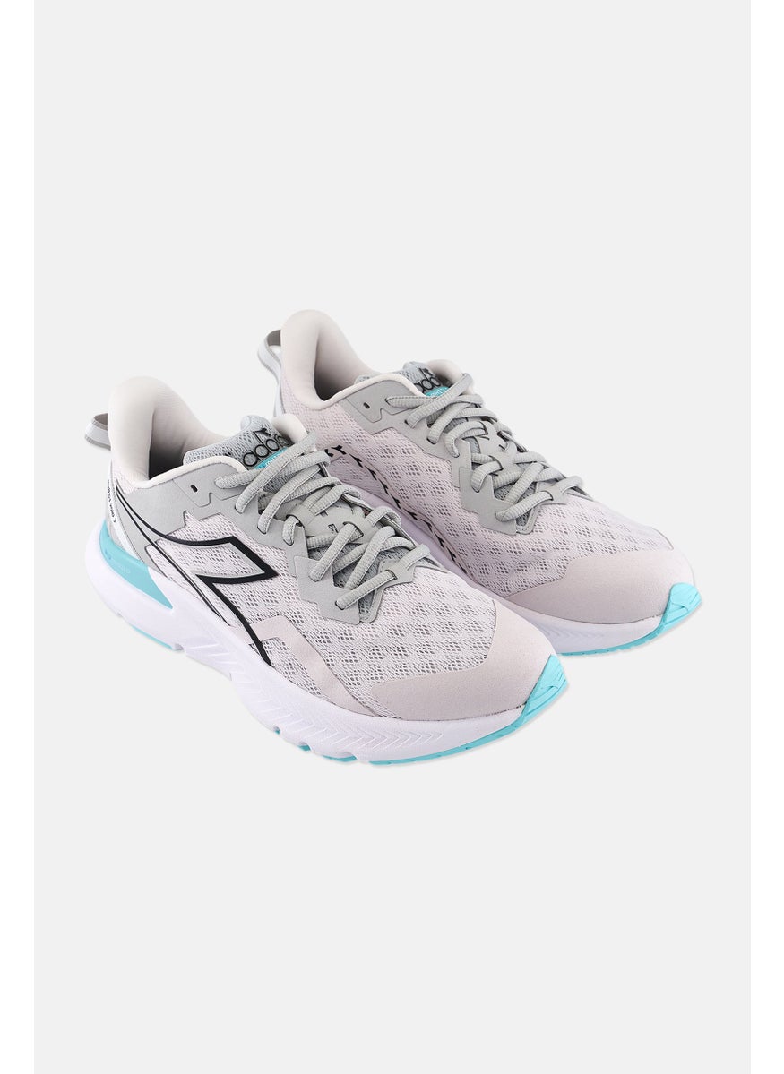 Women Lace Up Training Shoes, Silver