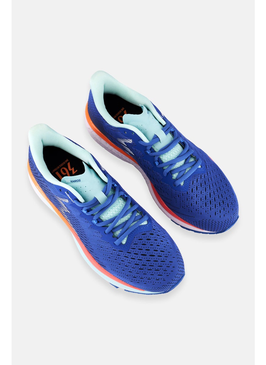 Women Lace Up Running Sports Shoes, Blue