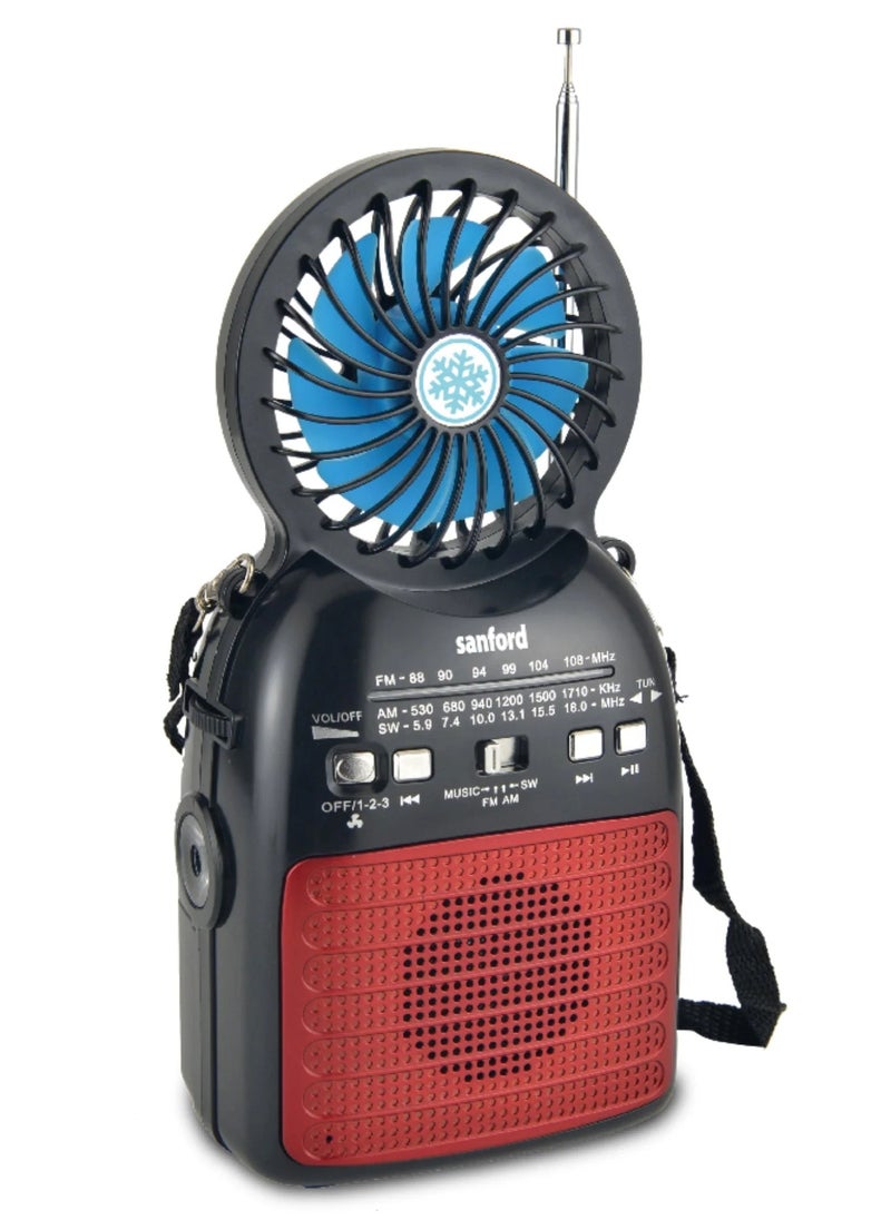 Multifunctional Portable Radio with Mini Fan