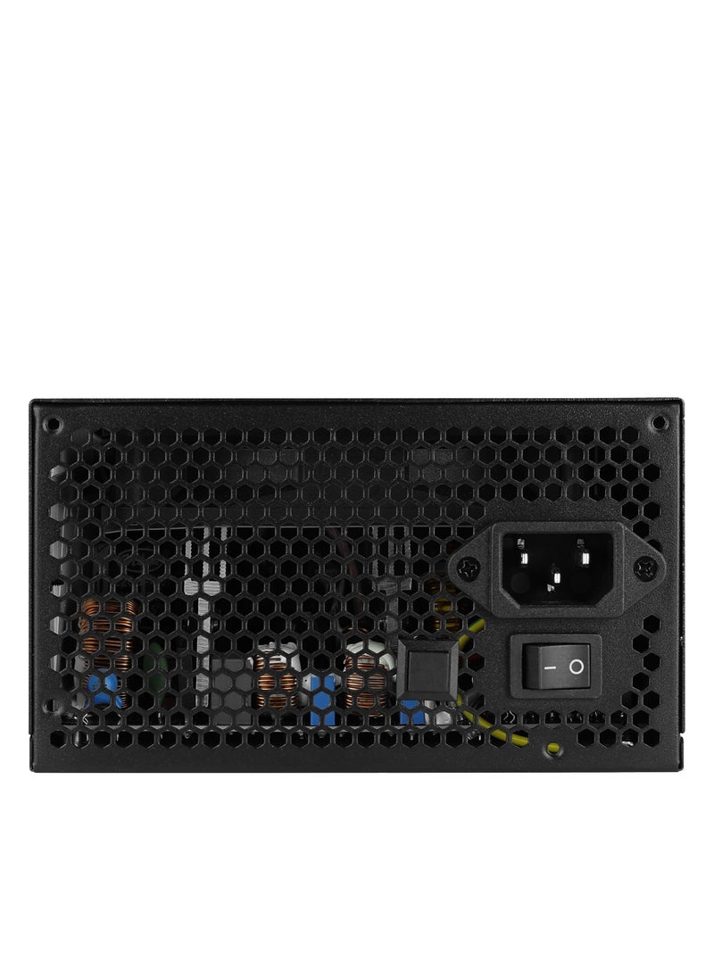 AeroCool LUX RGB 650W Power Supply Unit, 80Plus Bronze Certified for up to 88%+ efficiency, 3 preset lighting effects, Compatible with Addressable RGB using +5V Addressable RGB connector