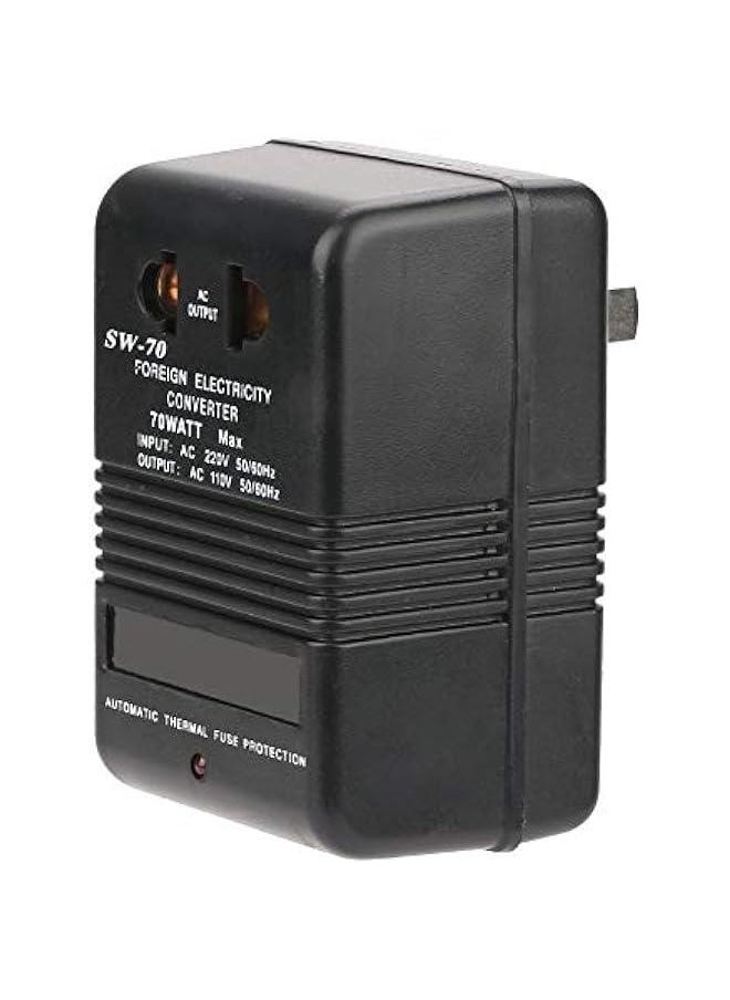 220V to 110V Step Down Voltage Converter Power Transformer 70W CN Plug