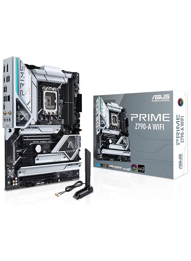 Prime Z790-A WiFi 6E LGA 1700(Intel®13th&12th) ATX Motherboard (16+1 DrMOS, PCIe 5.0,DDR5,4X M.2 Slots,2.5 Gb LAN,USB 3.2 Gen 2 Front Panel Type-C, Thunderbolt™ 4/USB4, DP) Black