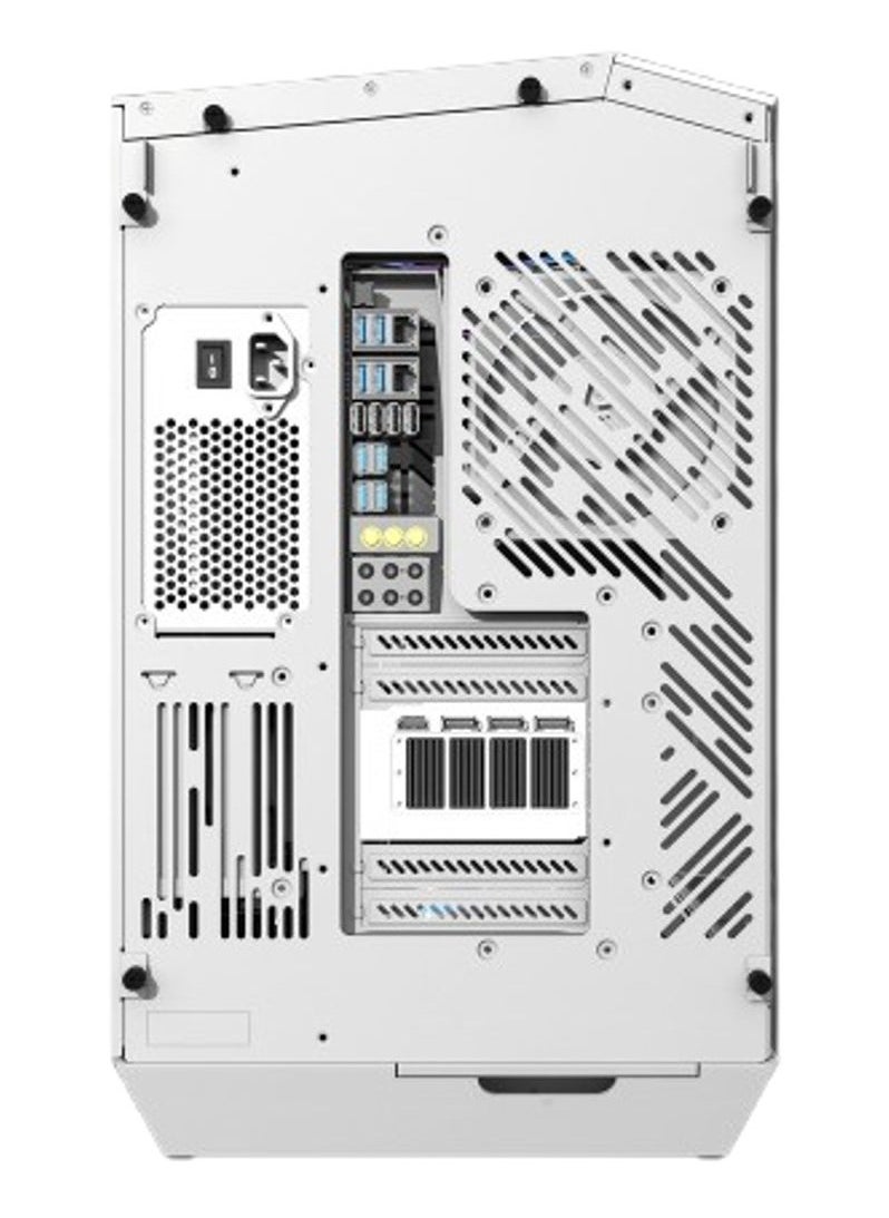 DY470 ATX Mid Tower PC Case – Supports ATX/M-ATX/ITX Motherboards, Up to 410mm GPU, 175mm CPU Cooler, 10 Fan Support, 2 Radiators (360mm Top/Side, 120mm Rear), 0.7mm SPCC Steel, 7 PCIe Slots, USB 3.0 x2, Type-C x1, HD Audio, Pre-installed ARGB Fans | White