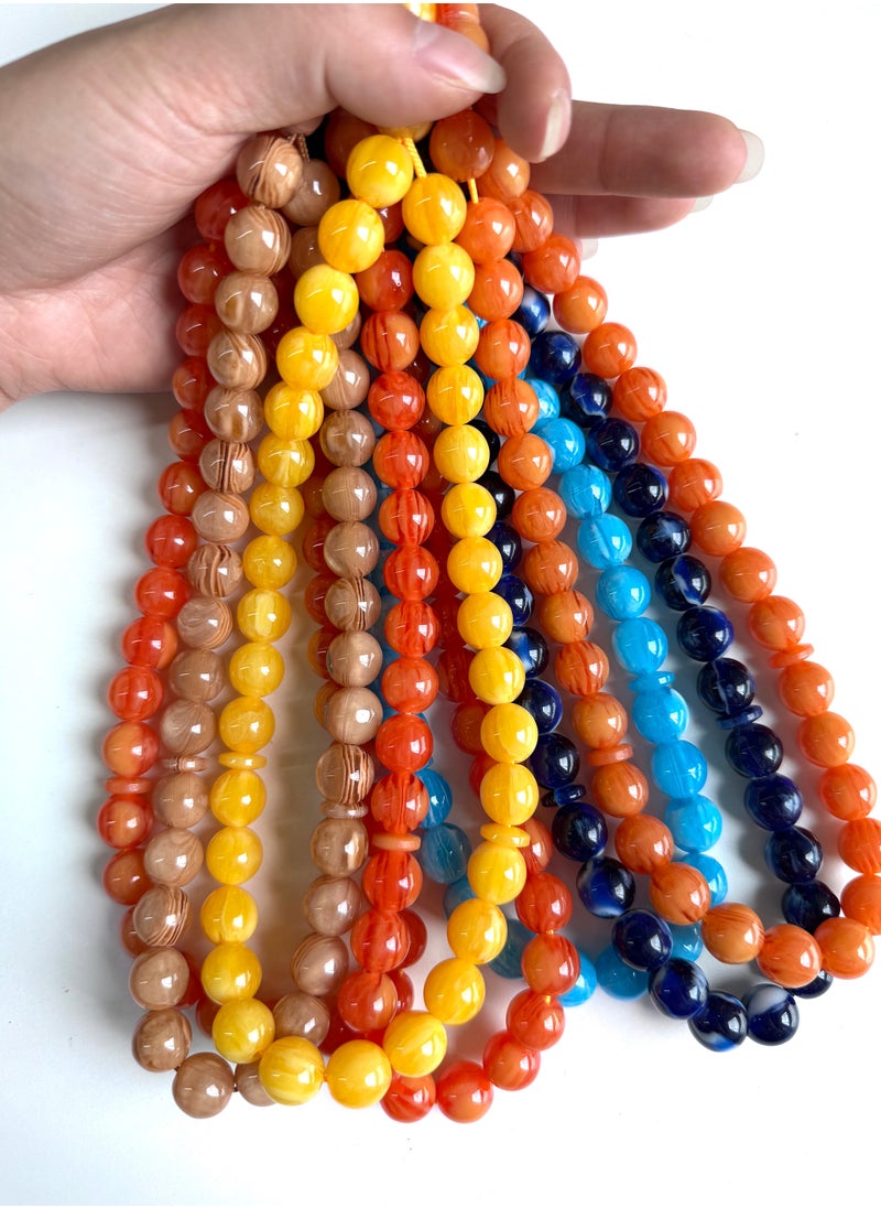 7 Pack/33 Resin Beads/Tasbih/12mm