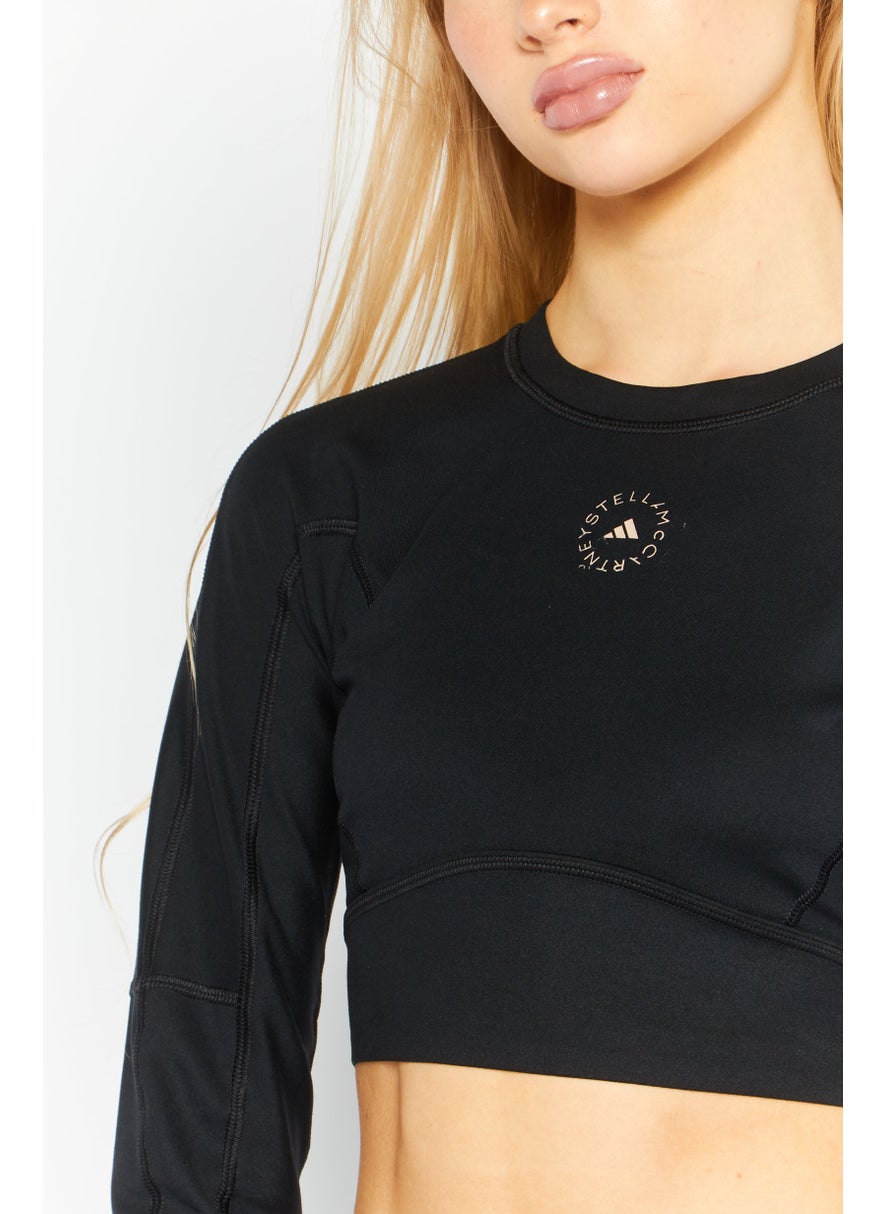 Women Sportswear Fit Long Sleeve Top, Black