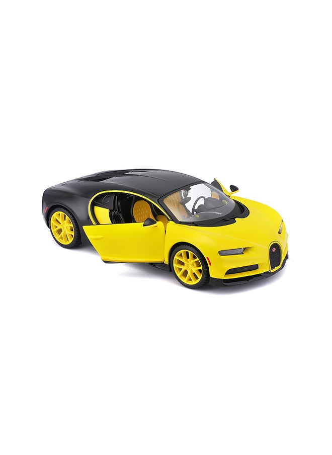 1:24 Sp. Ed. (B) - Bugatti Chiron - Yellow/Black Officially Licensed Scaled Replicas of Collectible Diecast Metal Models with Exquisite Interior & Exterior Detailing for All Ages