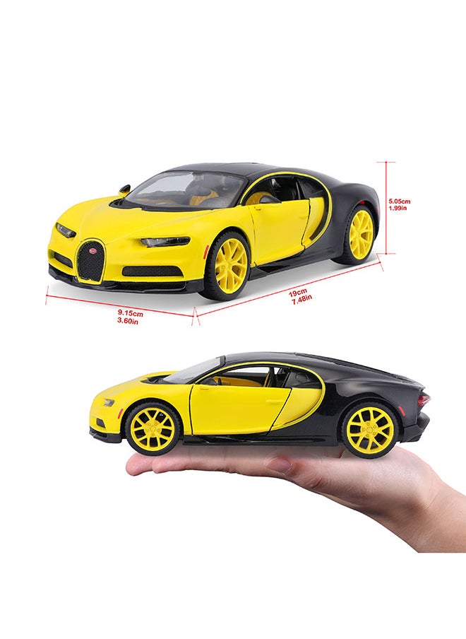 1:24 Sp. Ed. (B) - Bugatti Chiron - Yellow/Black Officially Licensed Scaled Replicas of Collectible Diecast Metal Models with Exquisite Interior & Exterior Detailing for All Ages
