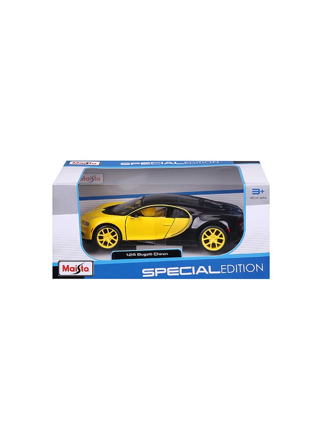 1:24 Sp. Ed. (B) - Bugatti Chiron - Yellow/Black Officially Licensed Scaled Replicas of Collectible Diecast Metal Models with Exquisite Interior & Exterior Detailing for All Ages