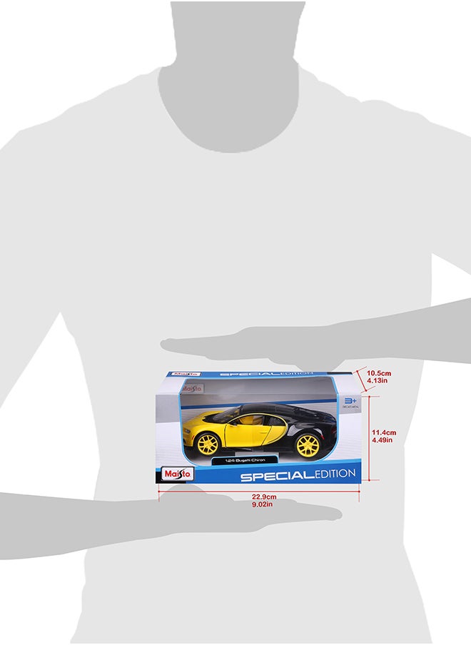 1:24 Sp. Ed. (B) - Bugatti Chiron - Yellow/Black Officially Licensed Scaled Replicas of Collectible Diecast Metal Models with Exquisite Interior & Exterior Detailing for All Ages