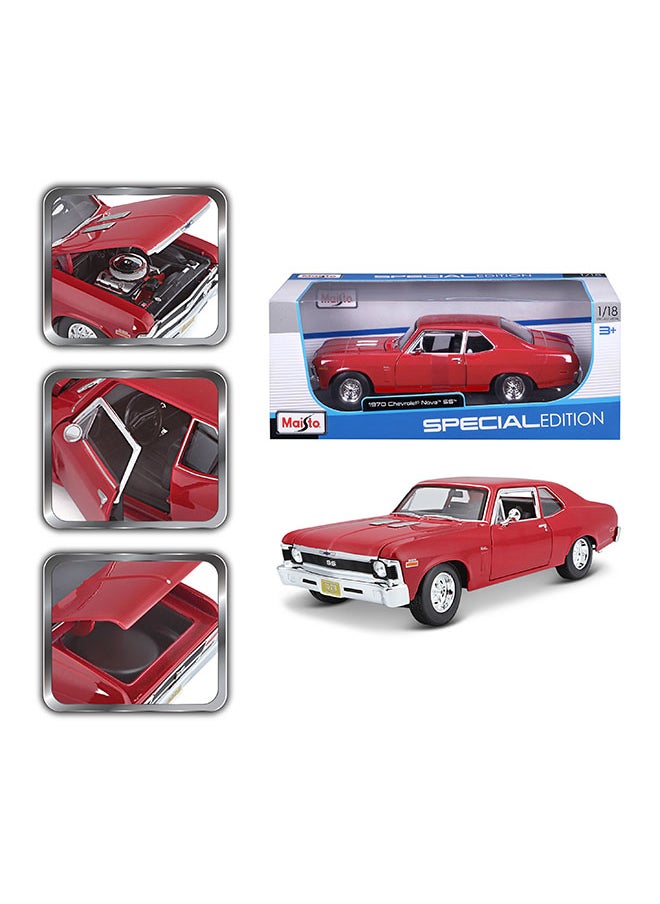 1:18 Se (A)-1970 Chevrolet Nova Ss Coupe Red Officially Licensed Scaled Replicas of Collectible Diecast Metal Models with Exquisite Interior & Exterior Detailing for All Ages