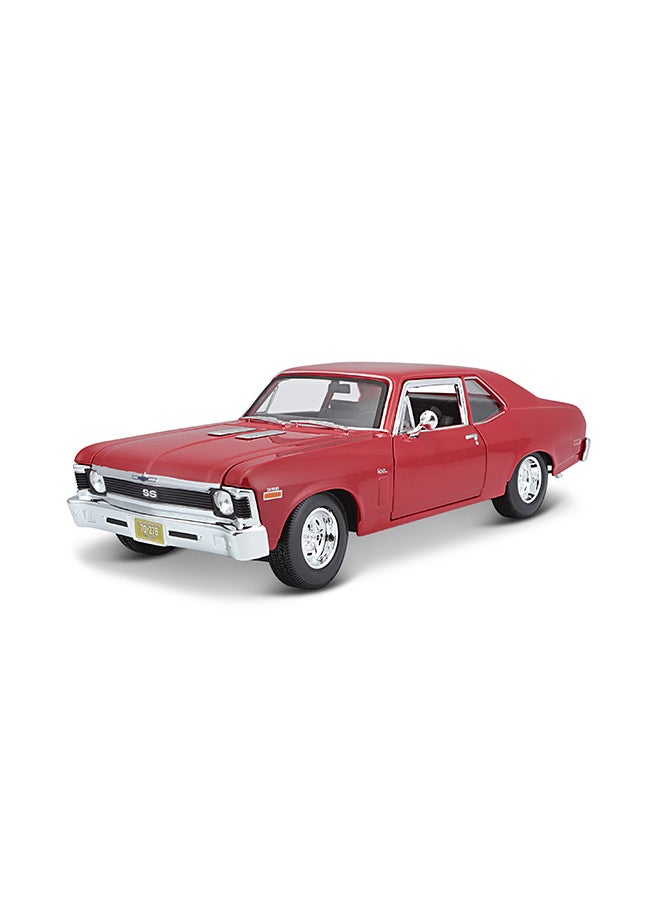 1:18 Se (A)-1970 Chevrolet Nova Ss Coupe Red Officially Licensed Scaled Replicas of Collectible Diecast Metal Models with Exquisite Interior & Exterior Detailing for All Ages