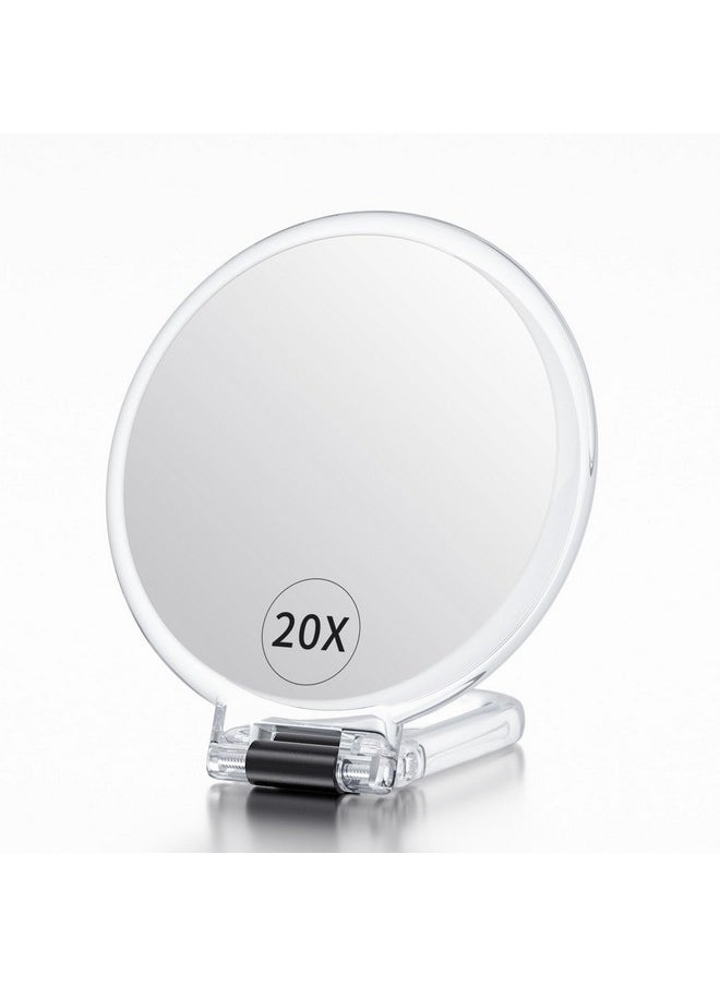 Handheld Magnifying Mirror, 20X/1X Travel Mirror 5.4