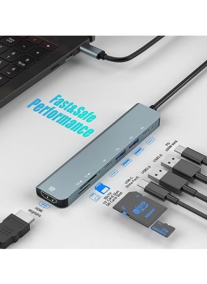 7 In 1 USB-C Docking station With HDMI Port Hub