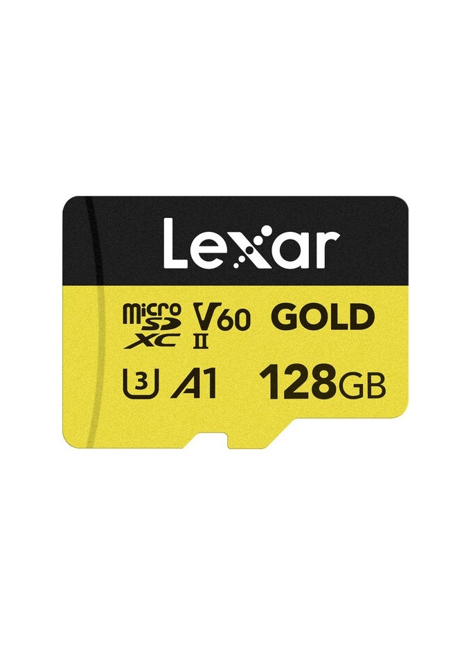 Lexar 128GB Professional GOLD UHS-II microSDXC Memory Card