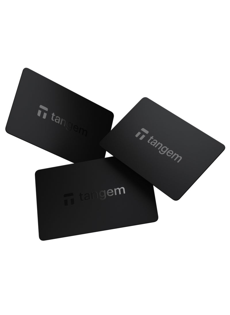 TANGEM CRYPTO HARDWARE WALLET 2.0 - BLACK (PACK OF 3 CARDS)