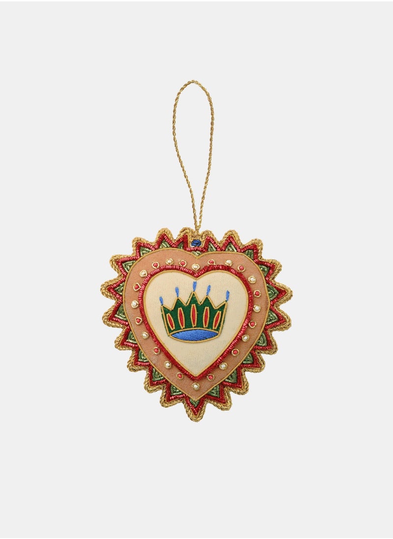 Christmas Decoration FABRIC HANDMADE ORNAMENTS HEART