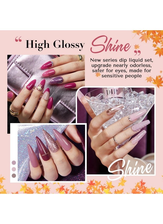 Dip Powder Liquid Set 2 Pcs Odorless Dip Base & Top Coat For Dip Powder Nail Kit 15Ml/0.5Oz Clear Nail Dip Liquid Set For Dip Manicure Kits Dipping Powder Nail Kit Diplypro