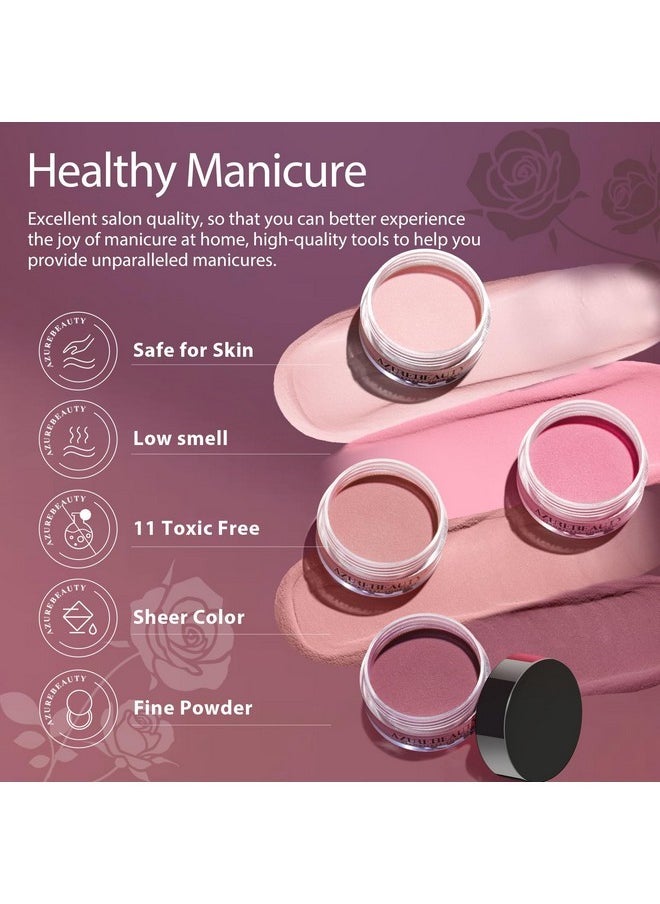 130 Pcs Dip Powder Nail Kit 16 Colors Clear Glitter Pink Nail Dip Powder Kit With Top/Base Coat Activator Gel Nail Remover Professional Dip Powder Liquid Set For Home Salon Gifts