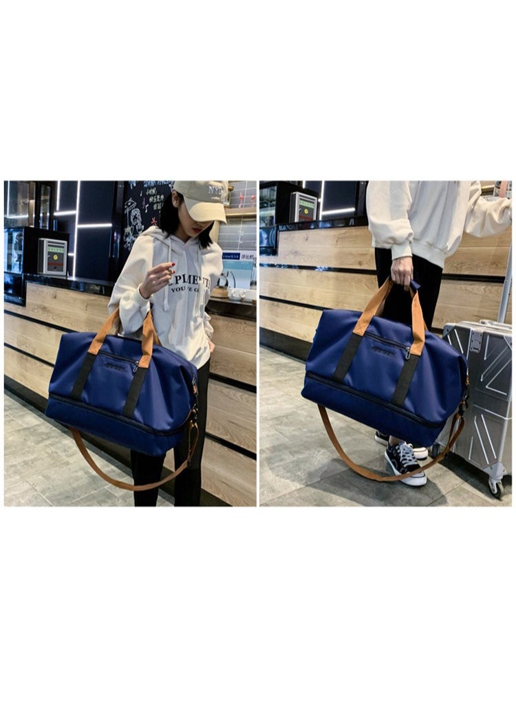 Men's and women's travel bags, large capacity boarding luggage bags, sports travel bags with dry wet separation, large capacity fitness bags