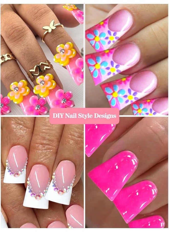 500Pcs Duck Nail Tips, Clear Short Duck Nail Tips For Acrylic Nails Professional, Extra Short Duck Feet Flared Nail Tips Half Cover Fan Wide French False Nail Tips For Extension Nail Salon 10 Sizes