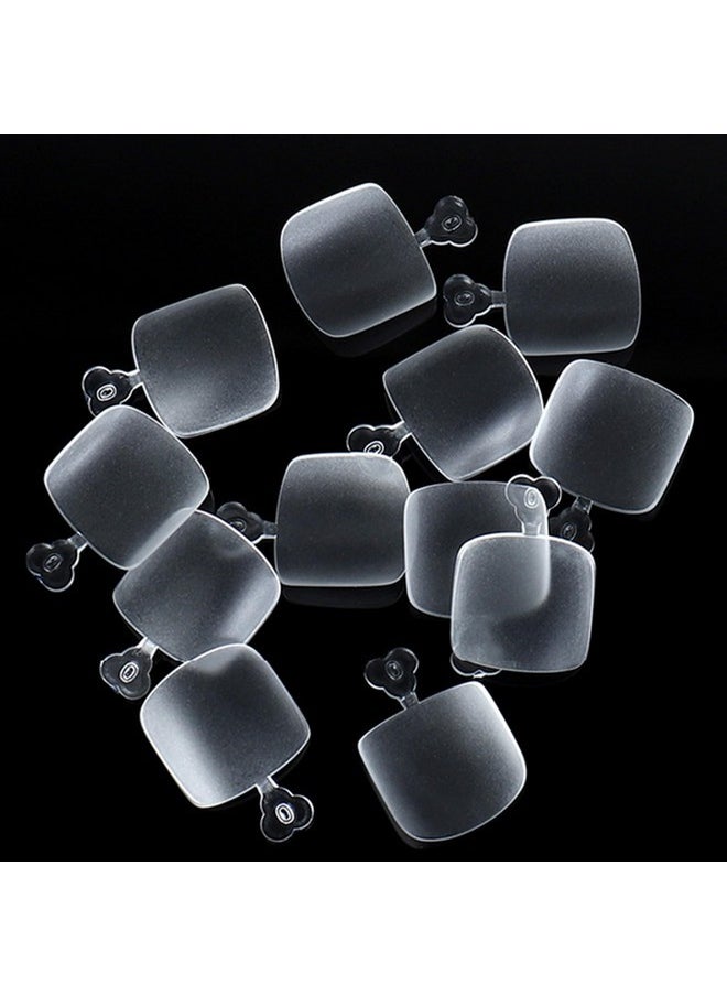 240Pcs Toe Nail Tips Matte Soft Gel X Toenail Tips Full Cover Square Acrylic Artificial False Fake Toe Nails Tips For Salon And Home Foot Pedicure Manicure