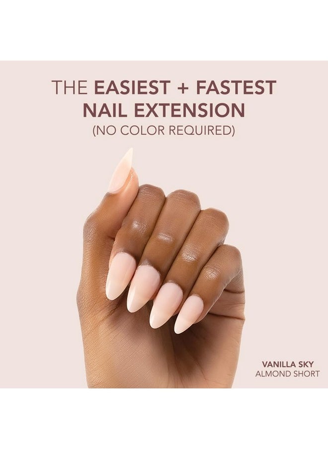 Professional Nails *New* Cover Gelly Tip Case Soft Gel Nail Extensions (Short Almond - Vanilla Sky)