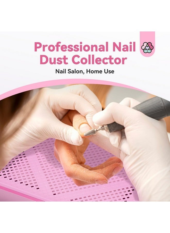 Nail Dust Collector: 60W Pro Nail Vacuum Dust Collector Electric Acrylic Nails Extractor Duster Collector Detachable Filter With Nail Dust Brush Nail Tech Quiet Nail Salon Studio Gift